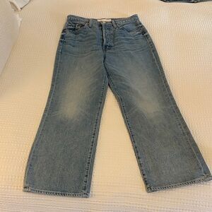 MOTHER Light Blue Cropped Jeans
